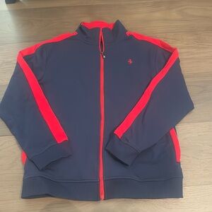 Ferrari navy zip up . boys L new without tags. Never worn